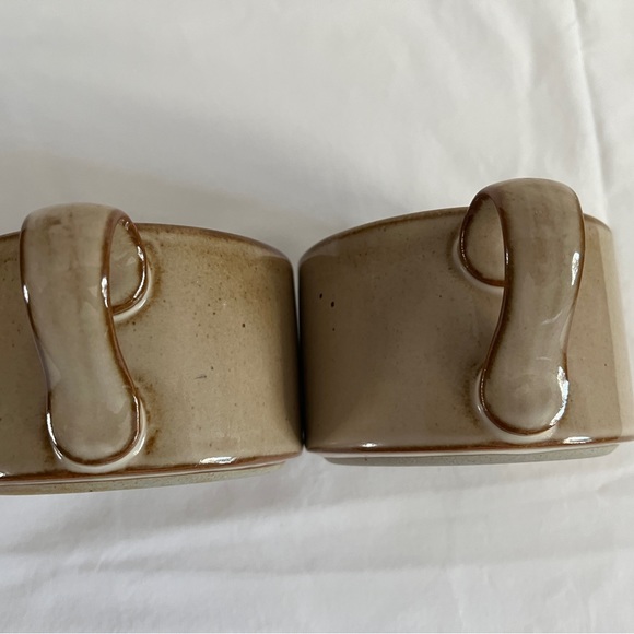 Vintage DANSK Nielstone Spice Flat Mugs Set of 2, Niels Refsgaard Design - Picture 4 of 12